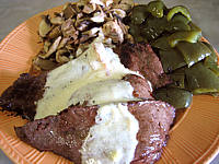 champignon de paris : Assiette de cheval et sa sauce martini blanc