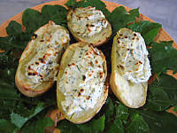 pissenlit : Assiette de pommes de terre farcies à la ricotta