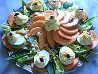Image : recette Oeufs farcis au brousse et au radis noir