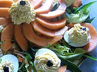 Recette Oeufs farcis au brousse et au radis noir