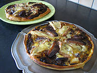Image : recette Pizza au magret et coeurs de canard
