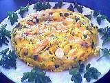 Oeufs : Assiette d'omelette au saumon et pommes de terre