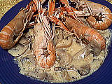 boursin : Assiette de scampis au boursin