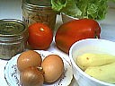 Ingrédients pour la recette : Salade jardin