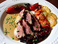 Image : recette Magret de canard à la sauce moutarde