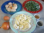 Ingrédients pour la recette : Salade de noix de saint-Jacques