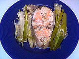 Poissons : assiette de saumon en papillotes