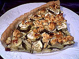 Fromages : Part de tarte à la courgette et à la feta