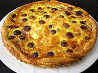Fromages : Assiette de tarte au jambon à la fourme d'Ambert
