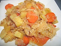 Restes de choucroute en jardinière