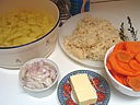 Ingrédients pour la recette : Restes de choucroute en jardinière