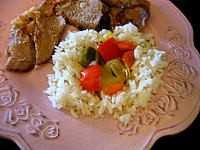 Image : Assiette de riz au poivron