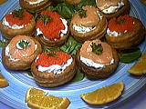 Recette Assiette de vol au vent de saumon
