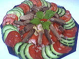 sans cuisson : Assiette de langue en salade