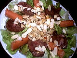 échalote : Assiette de salade tiède de rognon