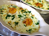 Recette Cassolettes d'oeufs cocotte au Saint-Agur