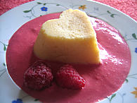 coeur de semoule aux framboises