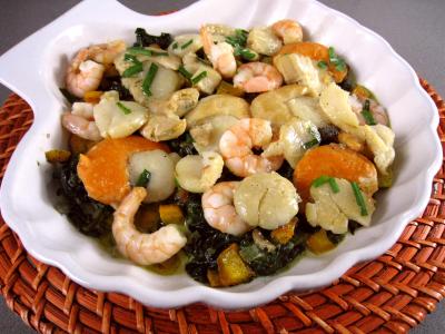 Epinards aux fruits de mer