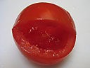 La tomate est vidée