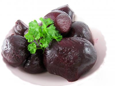 Photo : Assiette de betteraves rouges