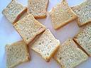 Pain de mie pour la préparation des canapés