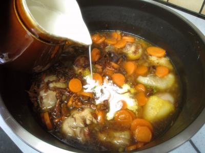 Recette Abattis et pilons en blanquette