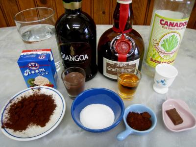 Ingrédients pour la recette : Cocktail au chocolat et au caramel