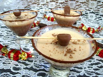 Recette Verres de cocktail au chocolat et au caramel
