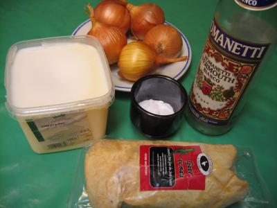 Ingrédients pour la recette : Foie gras aux oignons confits