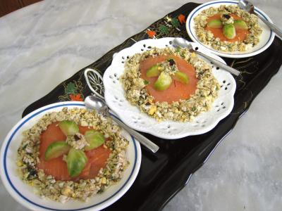 Recette Amuse-bouche au saumon fumé et aux choux de Bruxelles