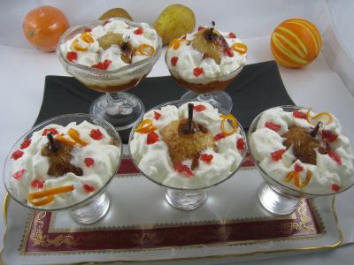 Recette Poires au cidre et sa crème fouettée