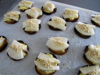 Recette Canapés au bleu de Bavière et aux poires