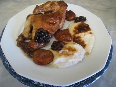 Recette Coquelet au miel et sa purée de navets