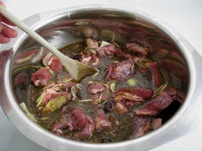 marinade civet de sanglier au Madère
