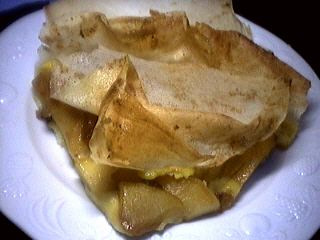 Image : Part de galette des rois aux pommes et brick