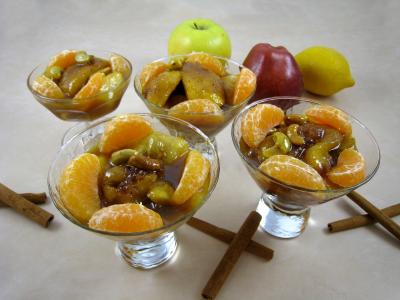 Image : recette Pommes et poires caramélisées