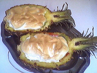 Recette Ananas farci et meringué
