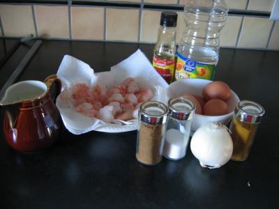 Ingrédients pour la recette : Flans chinois de crevettes à la vapeur