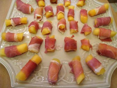 Recette Amuse-bouche de melon et jambon