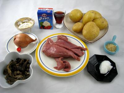 Ingrédients pour la recette : Aiguillettes au safran et sa sauce aux morilles
