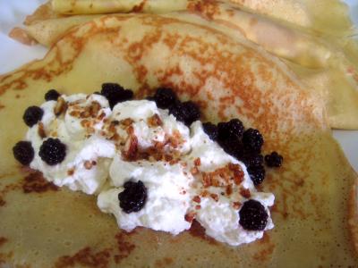 Crêpes au fromage blanc et aux mûres - 13.2