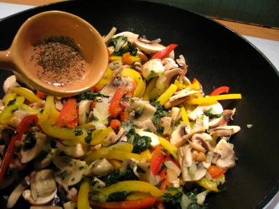 Crêpes aux épinards, aux champignons et son saumon fumé - 7.3
