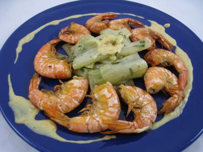 crevettes en sauce