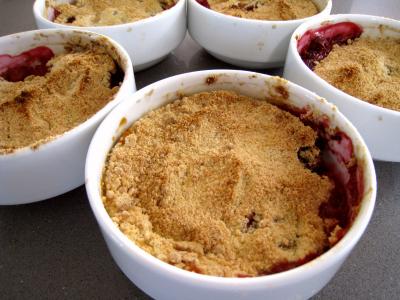 Recette Apple crumble aux framboises et aux pommes