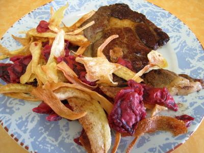 Recette Chips pommes de terre, panais et betteraves rouges