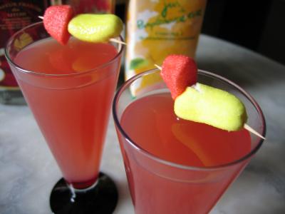 cocktail à la liqueur de litchies