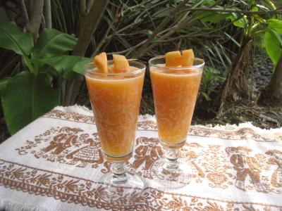 cocktail de melon au Pineau des Charentes