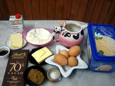 Ingrédients pour la recette : Profiteroles au chocolat au wok