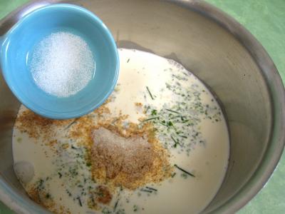 Colin et espadon avec sauce aux fines herbes - 6.3