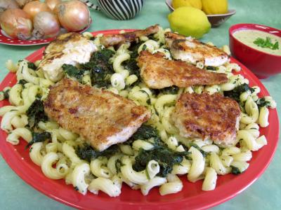 Image : recette Colin et espadon avec sauce aux fines herbes